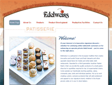 Tablet Screenshot of edelweisspastry.com